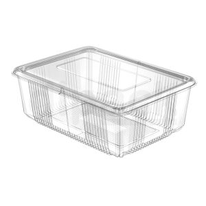 2000 cc Leak-Proof Container, Flat Lid