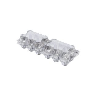 12-Egg (6×2) Clear PET Egg Tray