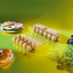 Şeffaf PET yumurta viyollerinde kahverengi yumurtalar